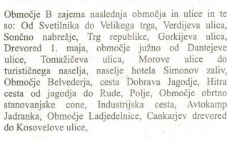 Območje  B